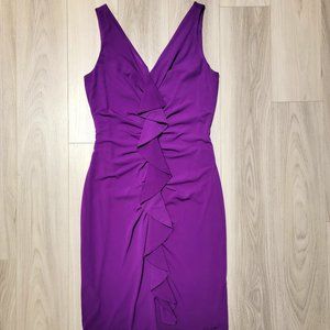 Suzi Chin for Maggy Boutique Purple Ruffled Dress